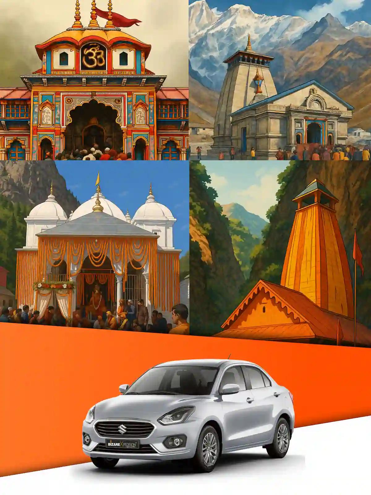 Delhi to Char Dham Yatra by Sedan
