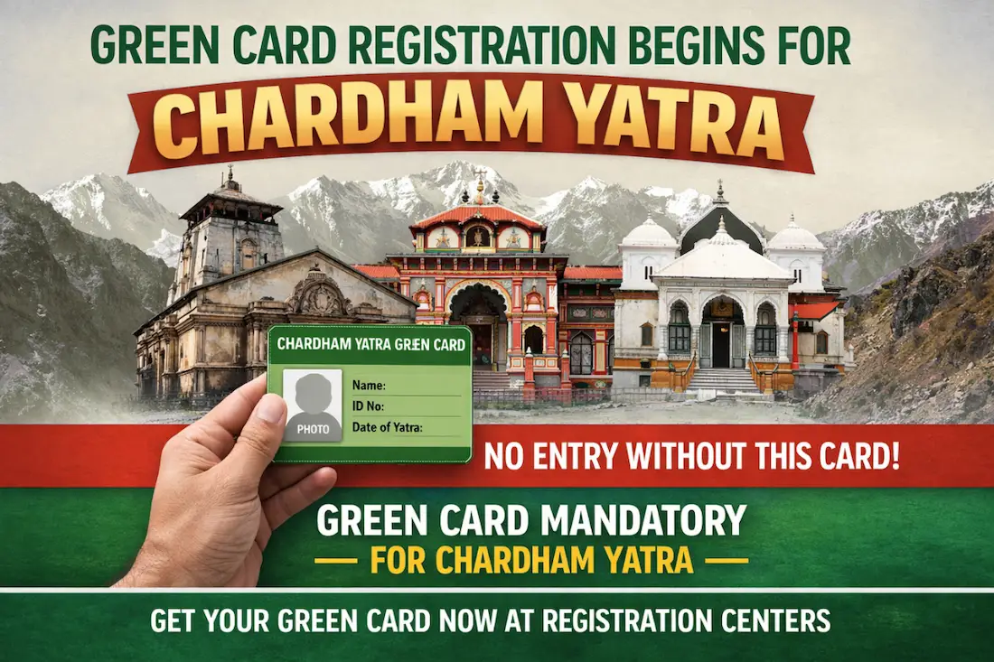 Green Card Registration Begins 30 March for the Chardham Yatra 2026