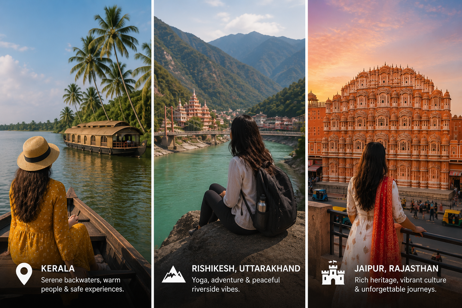 India moments Kerala, Rishikesh and Jaipur