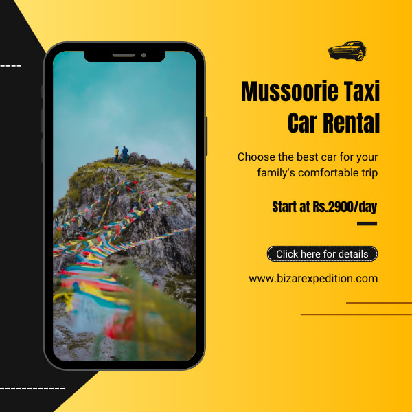 mussoorie car rental, mussoorie taxi service