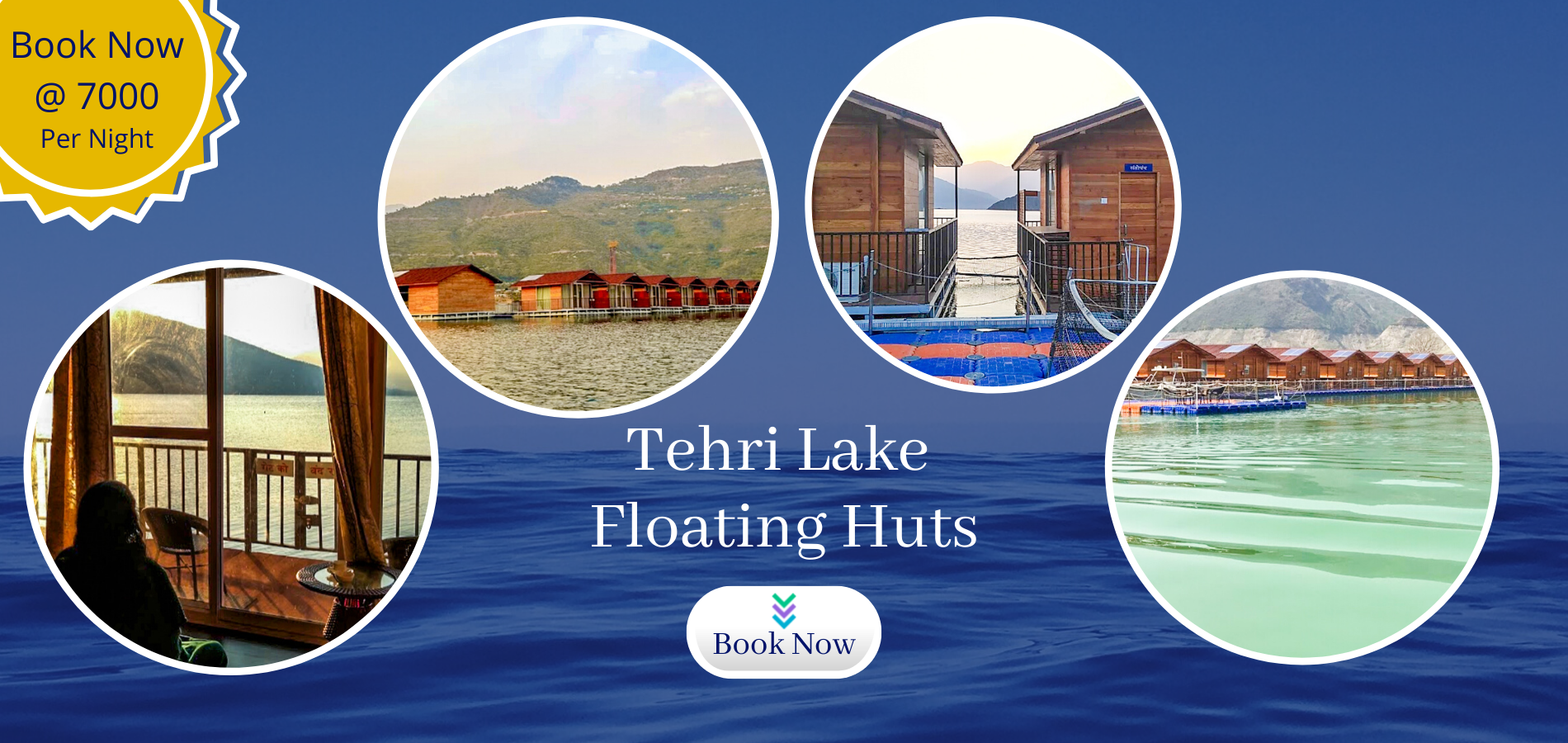 Tehri Lake Houseboat / Floating Huts Booking at the best Price